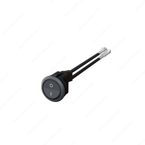 Richelieu S00124XX79900 Micro 24 Black Rocker Switch