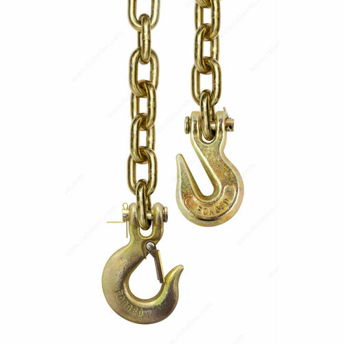 Richelieu 426241 Grade 70 Gold Chromate Transport Chain with Hooks Latch