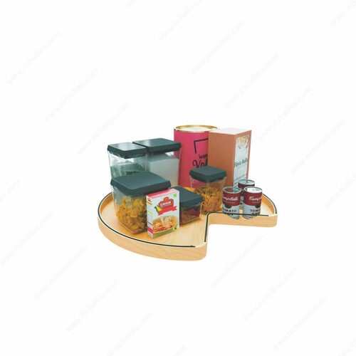 Richelieu 4CC40132BS1MB Rev-A-Shelf Craftsman Solid Maple Kidney Lazy Susan for Corner Cabinets