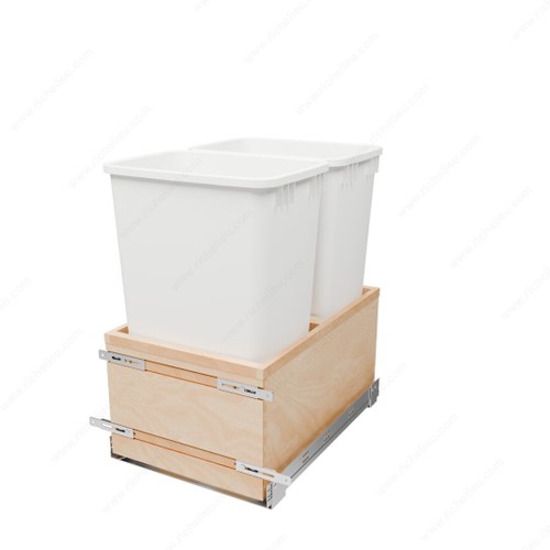 Richelieu 4VLWCSC1850DM2 Rev-A-Shelf Soft-Close Bottom Mount Waste Pullout System