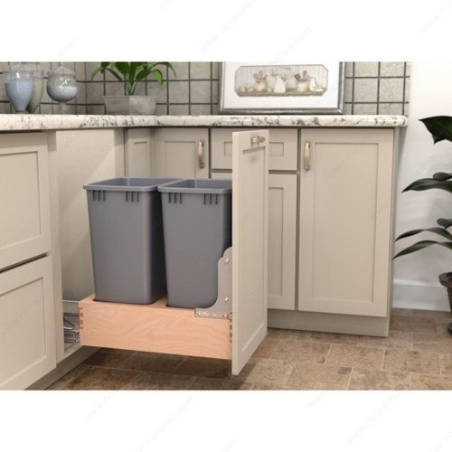 Richelieu 4WCBM1850DM2 Rev-A-Shelf Bottom-Mount Pull-Out Waste Container