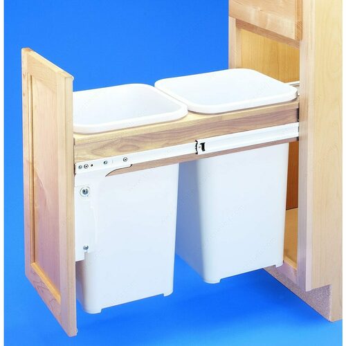 Richelieu 4WCTM15DM2 Rev-A-Shelf Double Pull-Out Recycling Center, Side Mounted