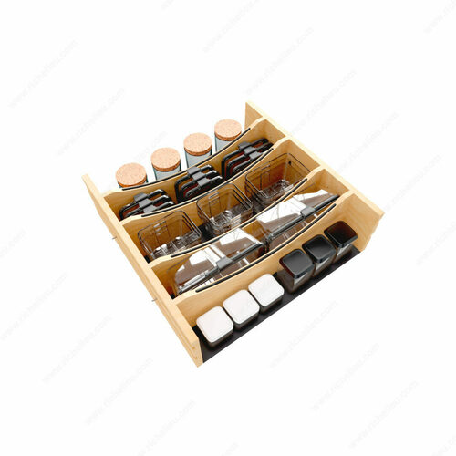 Richelieu 4WDIVCC24MB1 Craftsman Collection Solid Wood Adjustable Deep Drawer Divider Insert