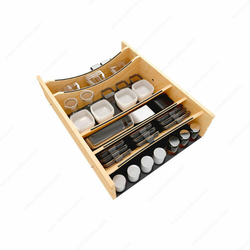 Richelieu 4WDIVCC30MB1 Craftsman Collection Solid Wood Adjustable Deep Drawer Divider Insert