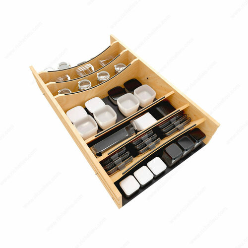 Richelieu 4WDIVCC36MB1 Craftsman Collection Solid Wood Adjustable Deep Drawer Divider Insert