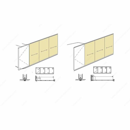Richelieu 65918650D TYPE D Sliding Door Hardware Set