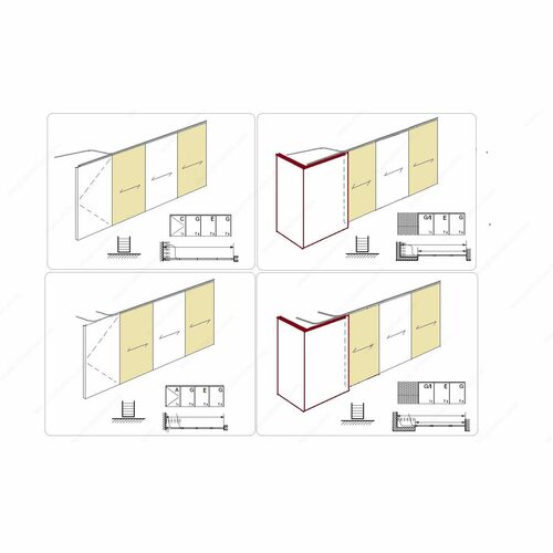 Richelieu 65918752G TYPE G Sliding Door Hardware Set