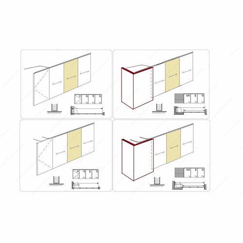 Richelieu 65918808E TYPE E Sliding Door Hardware Set