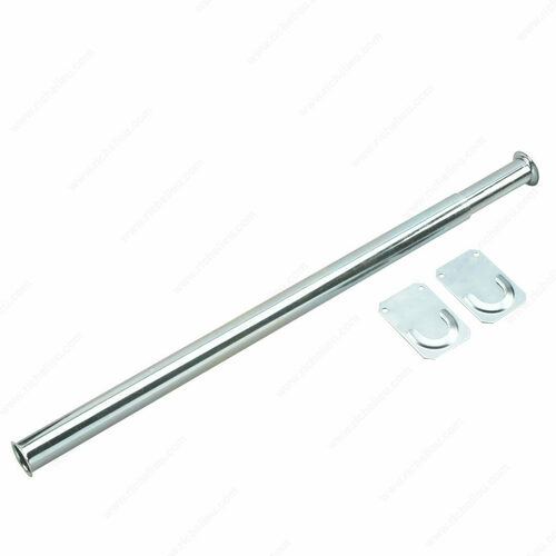 Richelieu 7296XV Adjustable Zinc Closet Rod with Separated Ends