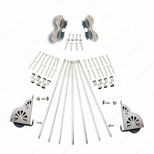 Richelieu 8821002185 Rolling Ladder Hardware Kit with Brake Wheels