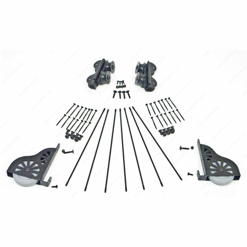 Richelieu 882100890 Rolling Ladder Hardware Kit with Brake Wheels
