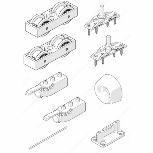 Richelieu 8926038 HAWA-Junior 40/Z Hardware Set