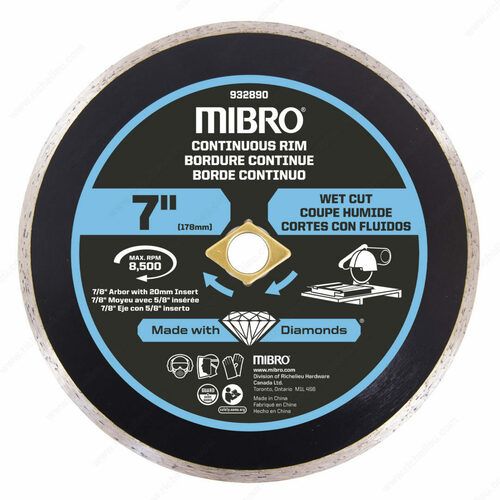 Richelieu 932971 Continuous Rim Diamond Cutting Blade