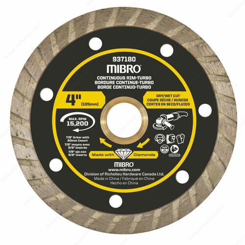 Richelieu 937181 Turbo Diamond Blade with Continuous Rim