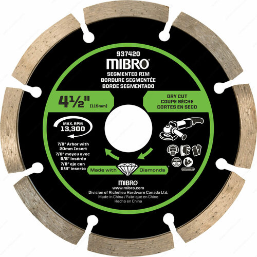 Richelieu 937421 Segmented Rim Diamond Cutting Blade