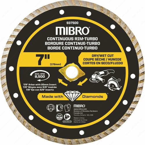 Richelieu 937501 Turbo Diamond Blade with Continuous Rim