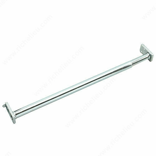 Richelieu 96120FEXV Adjustable Zinc Closet Rod with Fixed Ends