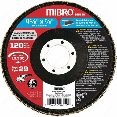 Richelieu 968220 Metal Grinding Flap Disc