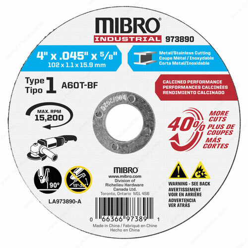 Richelieu 973890MIB Calcined Cutting Blade for Metal Stainless Steel