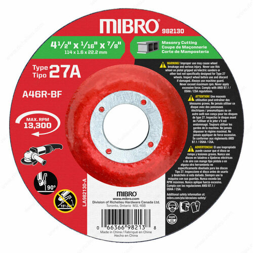 Richelieu 982130 Masonry Depressed Center Cutting Blade