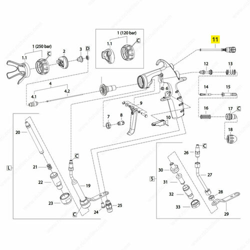 Richelieu AIW93004290 Anest-Iwata MSGS-200 Spray Gun