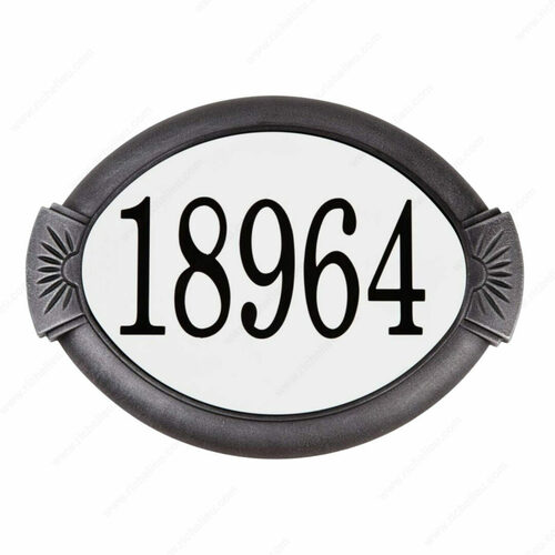 Richelieu AL29706 Classic Cast Aluminum Address Plaque