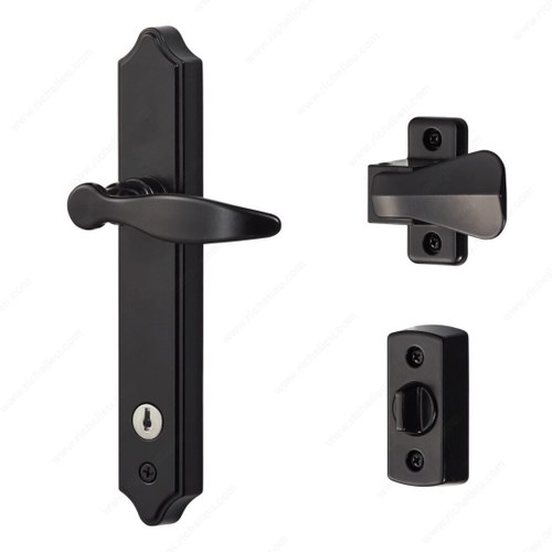 Richelieu BK1215BL ML Lever Set with Keyed Deadbolt Tie Down Screw (2 Posts)