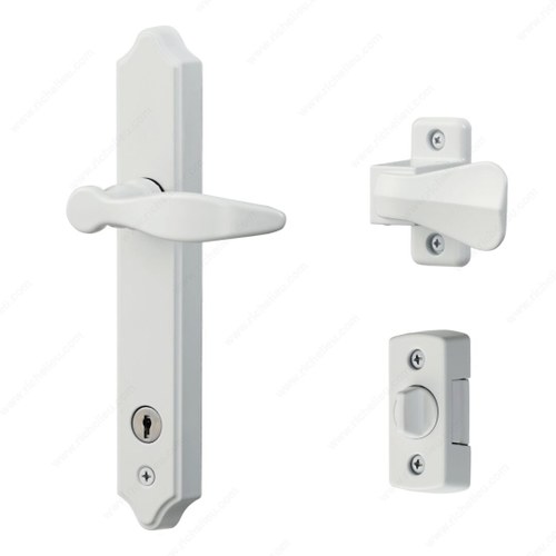 Richelieu BK1215W ML Lever Set with Keyed Deadbolt Tie Down Screw