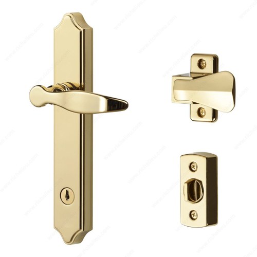 Richelieu BK1216BB ML Lever Set with Keyed Deadbolt - 4 Posts