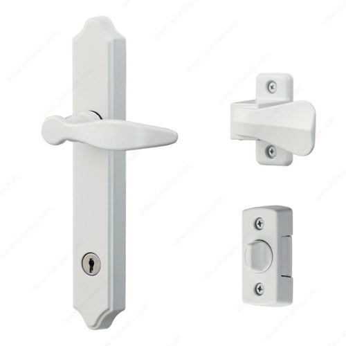 Richelieu BK1216W ML Lever Set with Keyed Deadbolt - 4 Posts