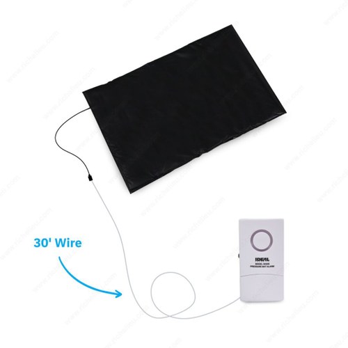 Richelieu BK630V2 Adjustable Volume Pressure Mat Alarm with Sound Settings for Entry Alerts