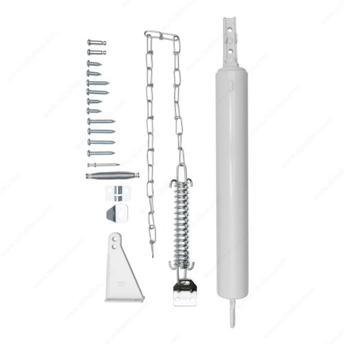 Richelieu BK8160W Torsion Bar Security Door Closer with Chain