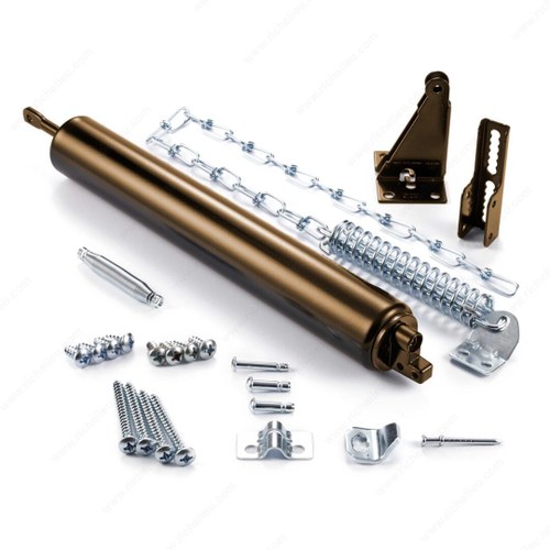 Richelieu BK8730BR Heavy Storm Door Closer with Chain Wide Bracket (1.25-2