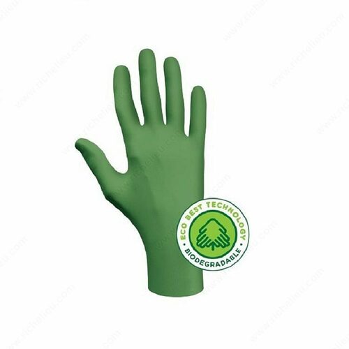 Richelieu D611008 Biodegradable Nitrile Gloves - 4 mil - Virus Resistant