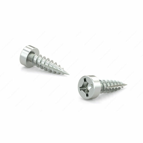 Richelieu FFQW17Z634KGC1 Zinc-Plated Fillister Head Wood Screw, Quadrex Drive, Type 17 Point