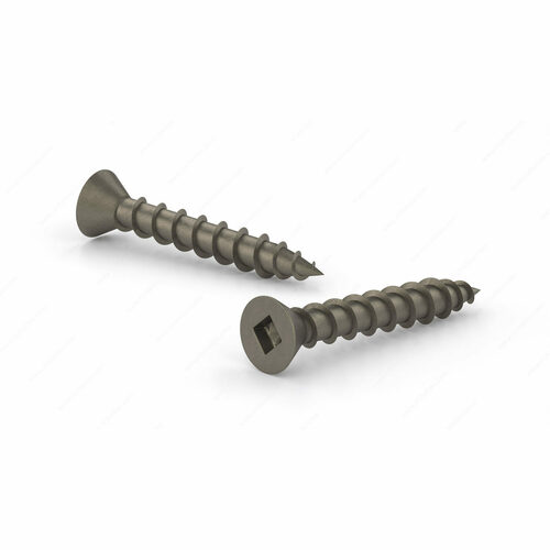 Richelieu FKCP512PR Flat Head Square Drive Wood Screw, Coarse Thread, Regular Point