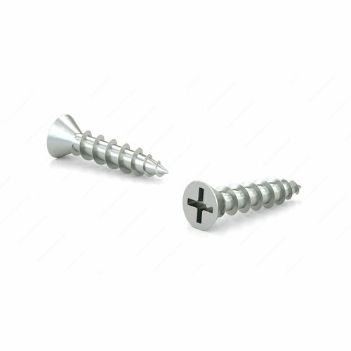 Richelieu FPCZ558PRM1 Zinc-Plated Flat Head Phillips Wood Screw, Coarse Thread, Regular Point