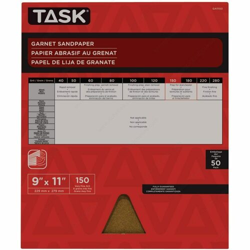 Richelieu GA11150 Garnet Sandpaper Sheets