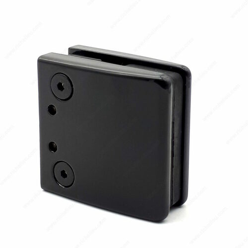 Richelieu GMGC398BLK Adjustable Square Glass Clamp for Flat Surface Mounting