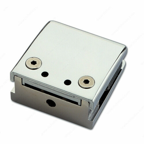 Richelieu GMGC398C Adjustable Square Glass Clamp for Flat Surface Mounting