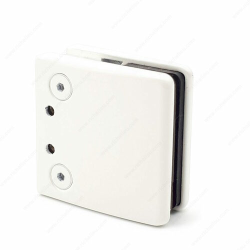 Richelieu GMGC398W Adjustable Square Glass Clamp for Flat Surface Mounting