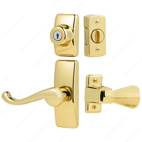Richelieu HK01I022 GL Lever Set with Keyed Deadbolt Lock
