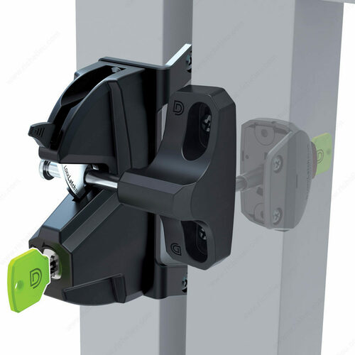 Richelieu LL3PWDRC Heavy-Duty Double-Sided Key-Lockable Gate Latch