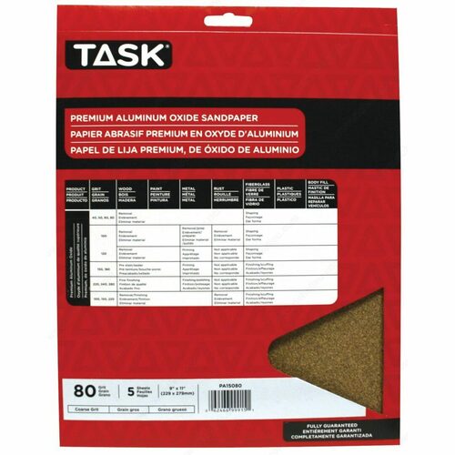 Richelieu PA15080 Premium Aluminum Oxide Sandpaper Sheets