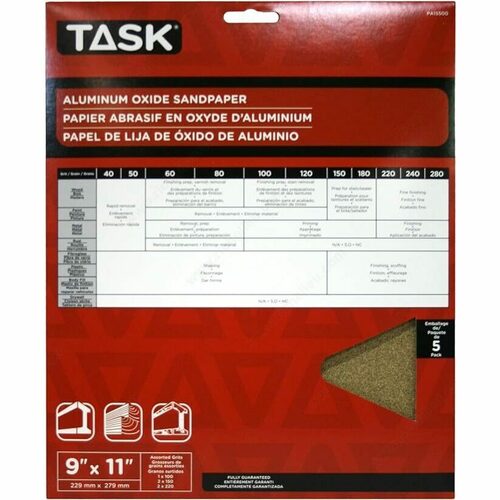 Richelieu PA15500 Premium Aluminum Oxide Sandpaper Sheets