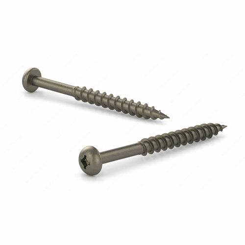 Richelieu PQCP8114PR Quadrex Pan Head Wood Screw, Coarse Thread, Regular Point