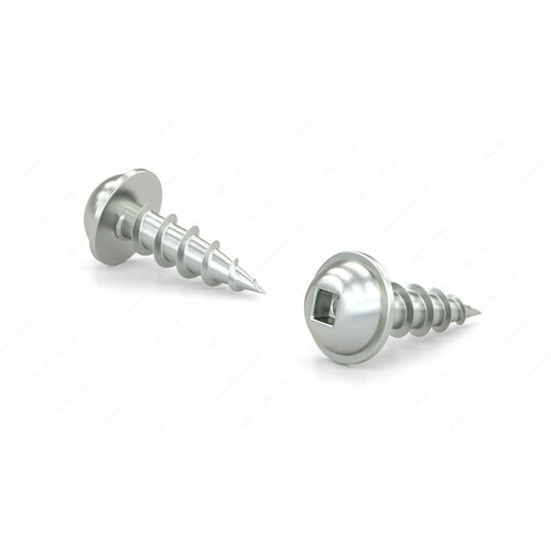 Richelieu PWKCZ812PRM1 Zinc-Plated Pan Washer Head Wood Screw, Square Drive, Coarse Thread