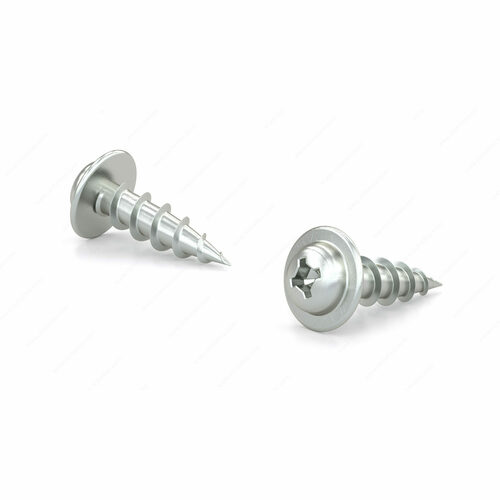 Richelieu PWQCZ834PRM1 Zinc-Plated Pan Washer Head Wood Screw, Quadrex Drive, Coarse Thread