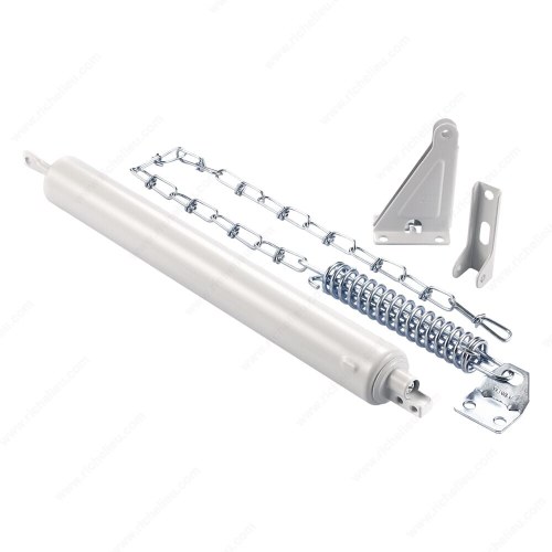 Richelieu SK80 White Standard Storm Door Closer with Wind Chain