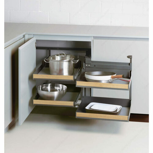 Richelieu WEBKIT1216841 Magic Corner II Set for 444mm Opening - Anthracite